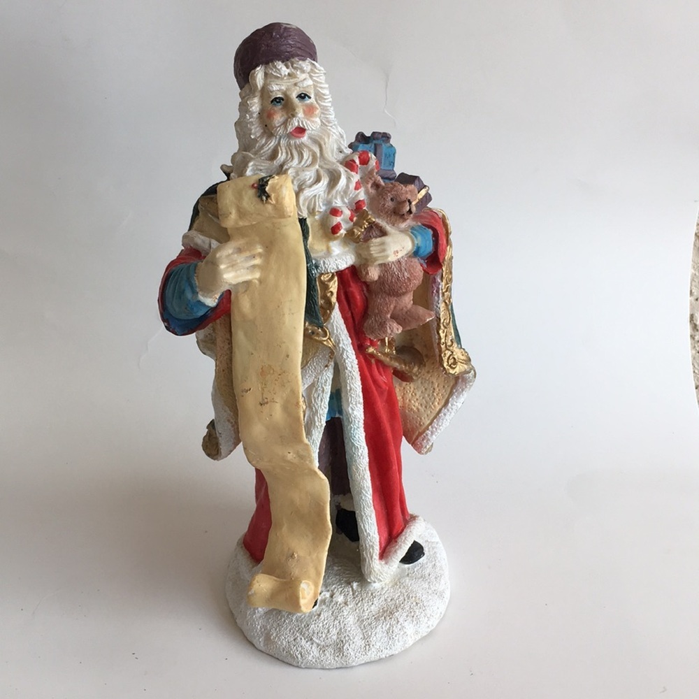 Santa Reading a Long Nice/Naughty List Figurine